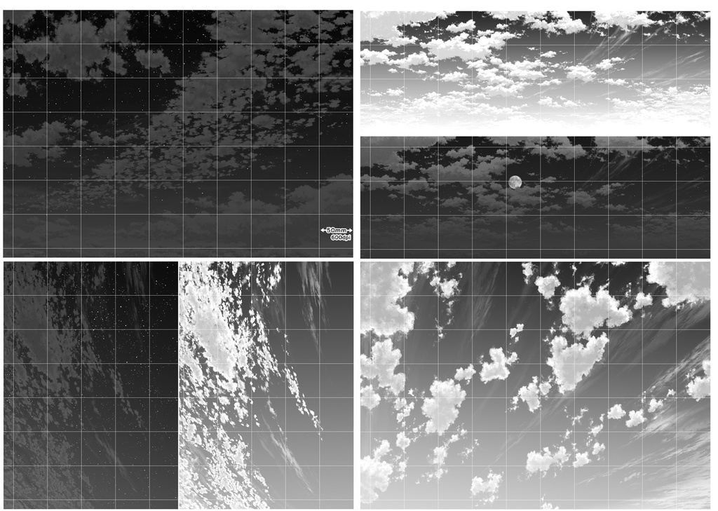 雲仕上済み画像100枚セット