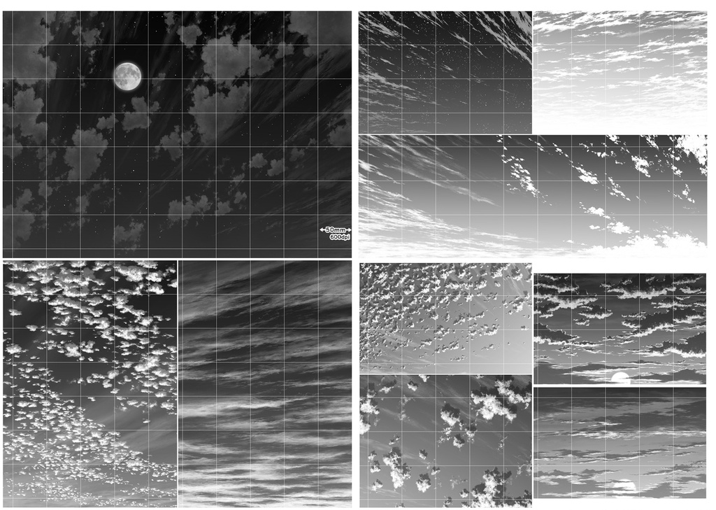雲仕上済み画像100枚セット