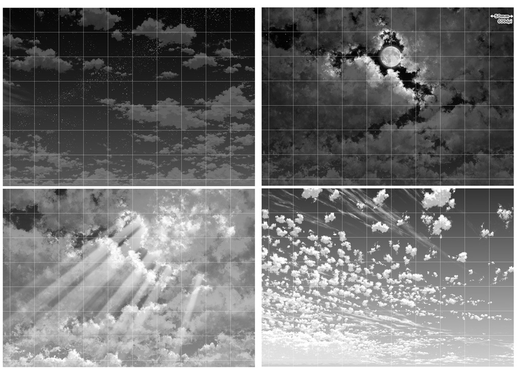雲フルセット・ブラシ24種&仕上済み画像100枚【19.1.21更新】
