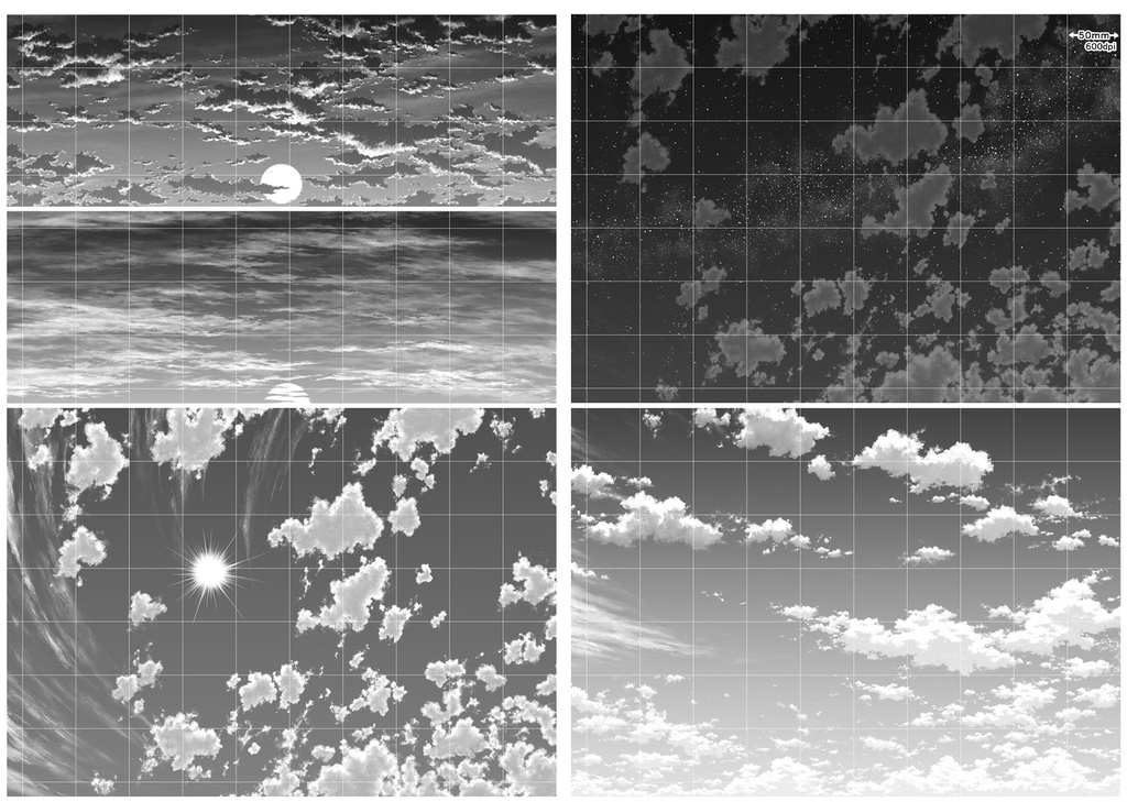 雲フルセット・ブラシ24種&仕上済み画像100枚【19.1.21更新】