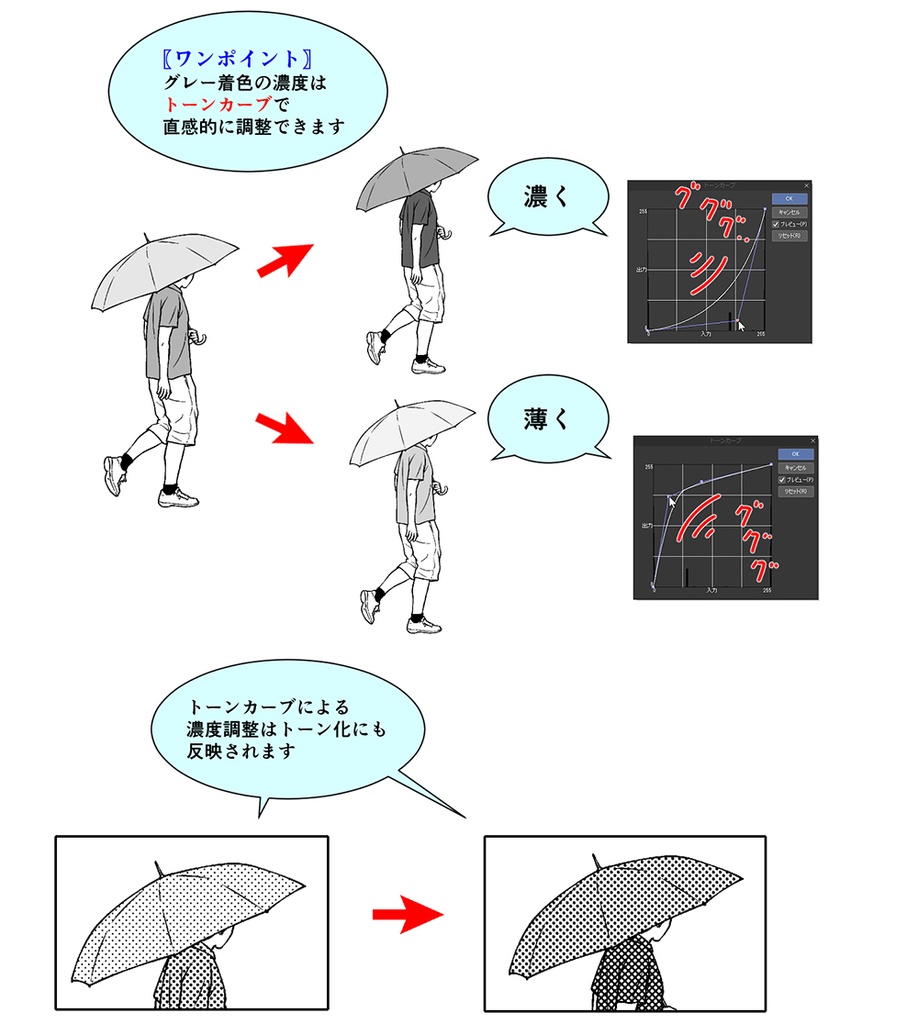 春夏・雨天・遠景モブブラシ