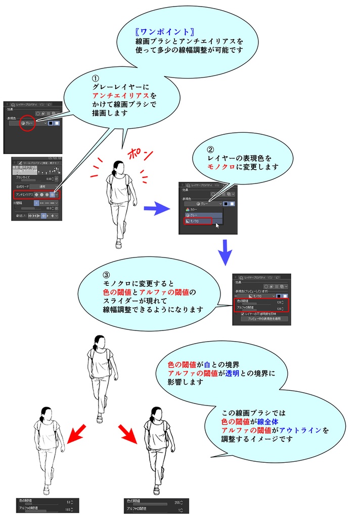 春夏フカン・遠景モブブラシ
