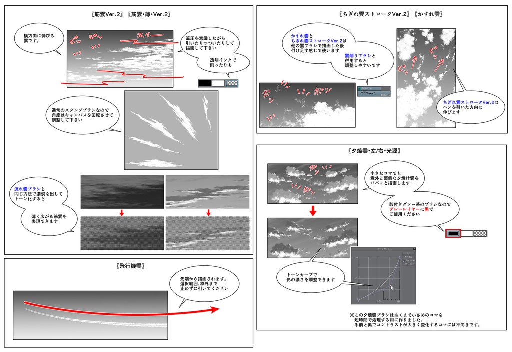 雲ブラシセット