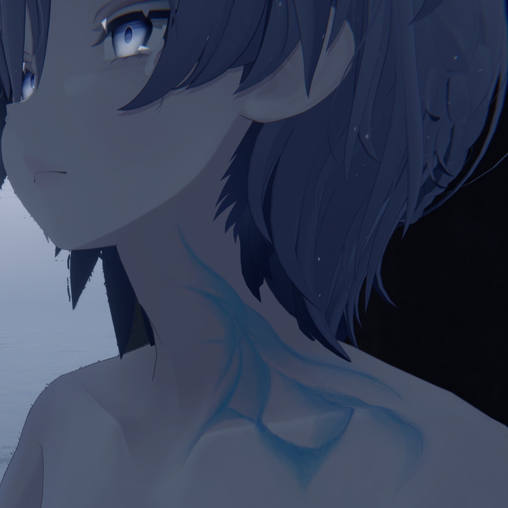 【雫峰-Shizune-】少年 メイク&タトゥーテクスチャ|単品・セット対応【VRchat】