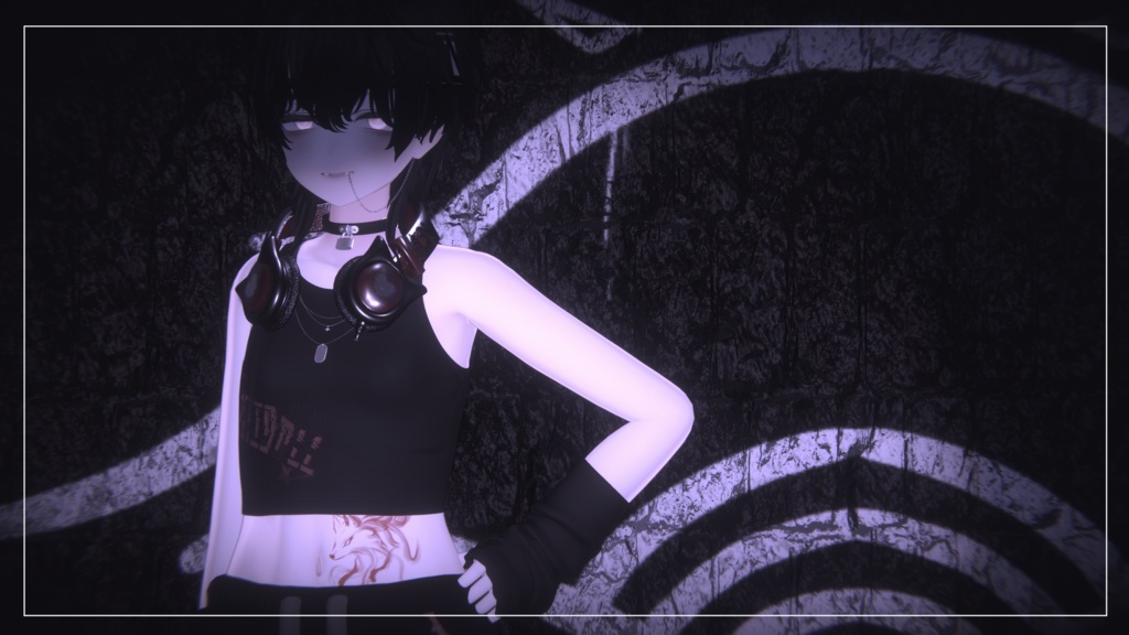 真央-Mao- Original Tattoo 「紅蓮狐 -Guren-」朱の彩【デカール化向け透過PNG】