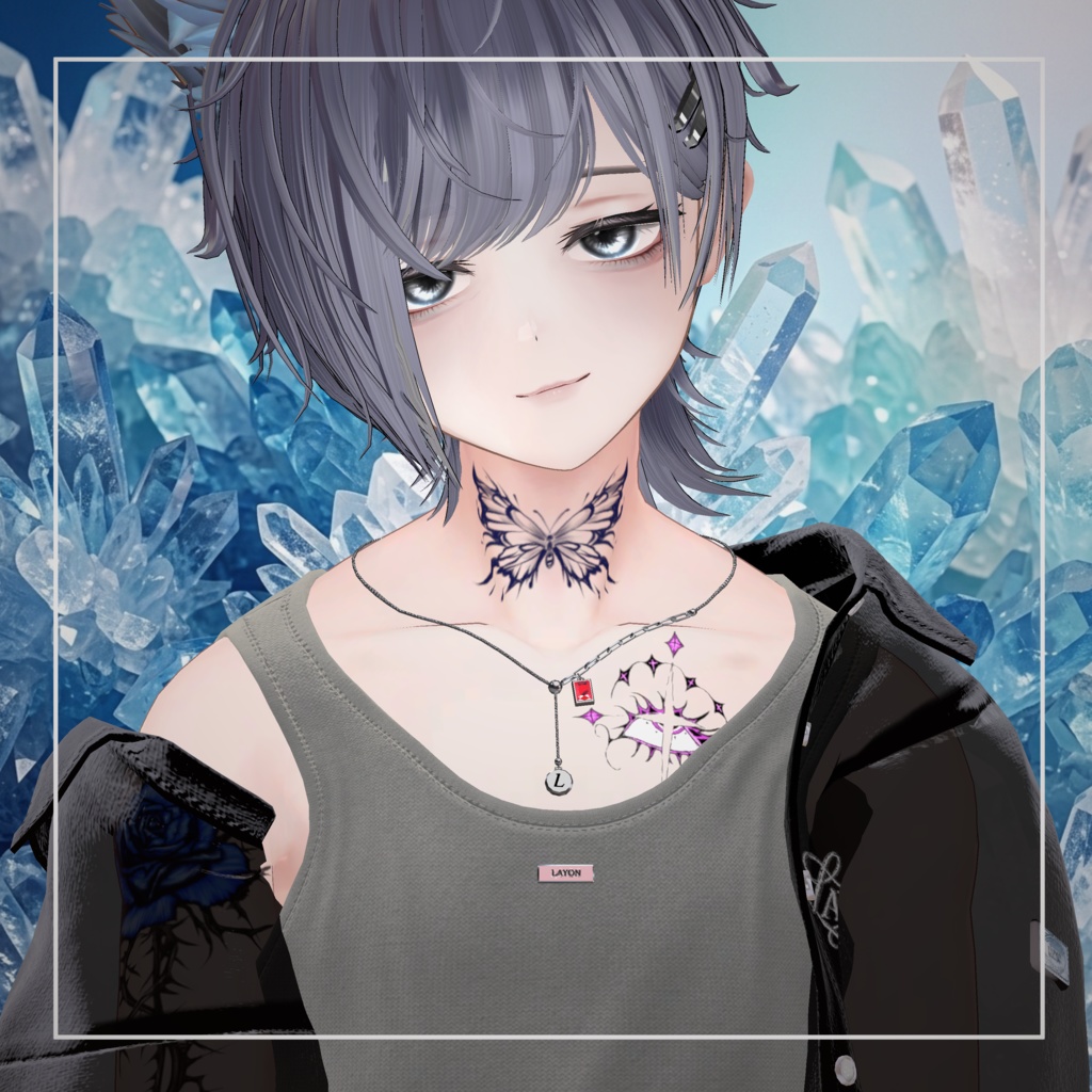 【透過PNG】tattoo texture - Wicked Star -【デカール化可能】