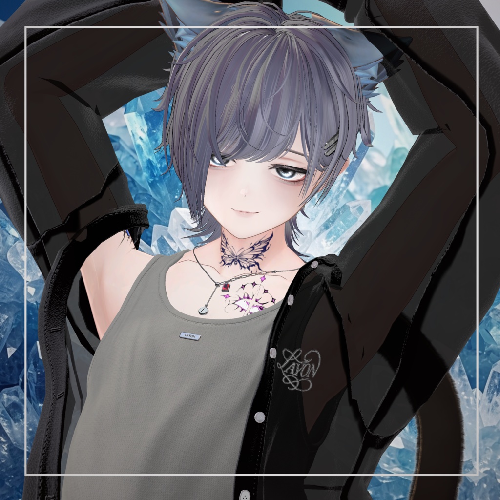 【透過PNG】tattoo texture - Wicked Star -【デカール化可能】