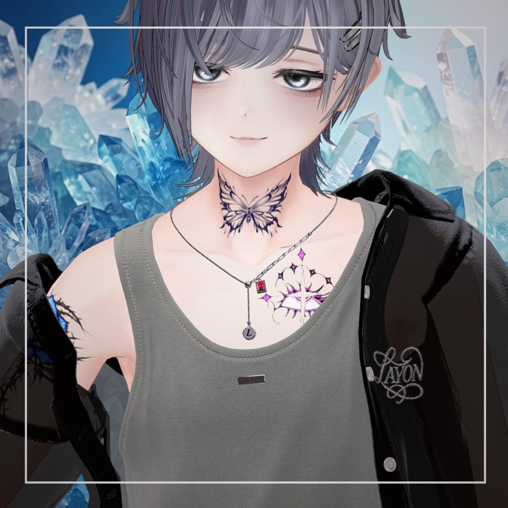 【透過PNG】tattoo texture - Wicked Star -【デカール化可能】