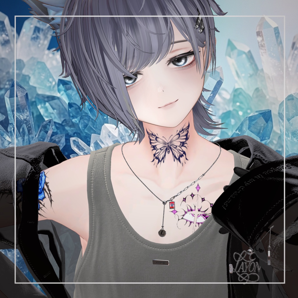 【透過PNG】tattoo texture - Wicked Star -【デカール化可能】