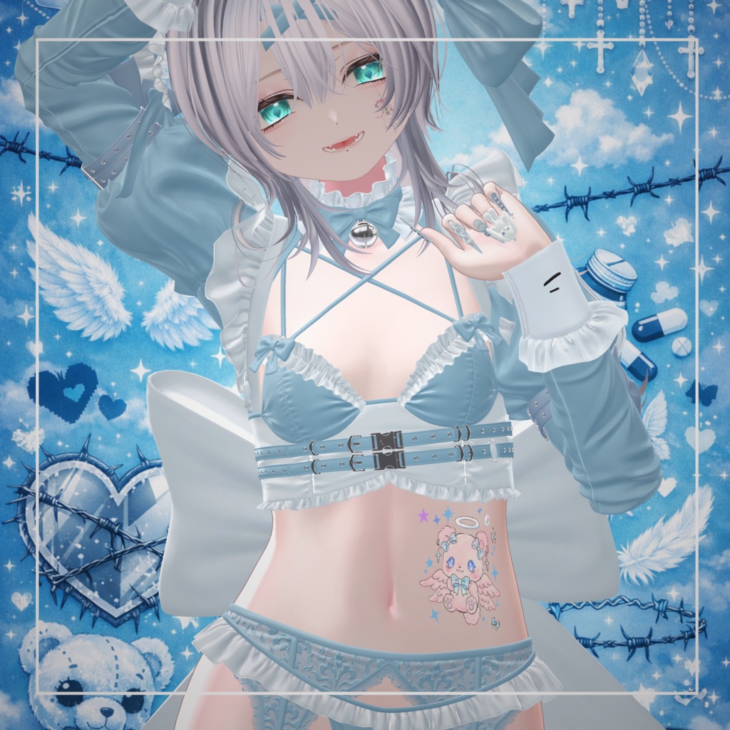 【透過PNG】tattoo texture - PonPonPain - 【デカール化可能】