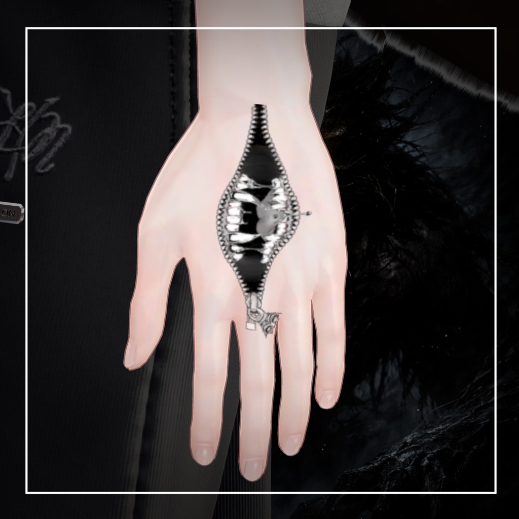 【透過PNG】TattooTexture - VOID ZIPPER - 【デカール化可能】