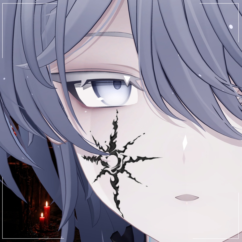 【透過PNG】Tattoo texture "dark cross"【デカール化推奨】