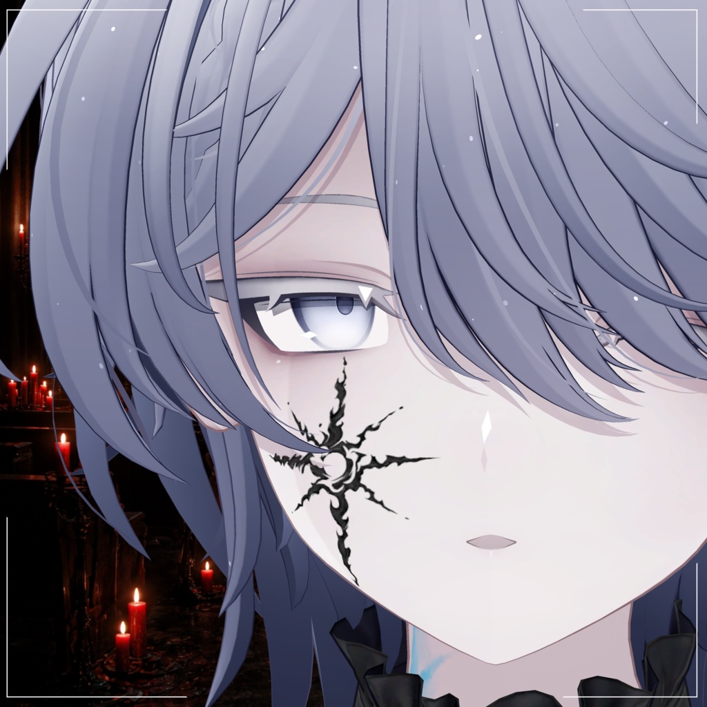 【透過PNG】Tattoo texture "dark cross"【デカール化推奨】