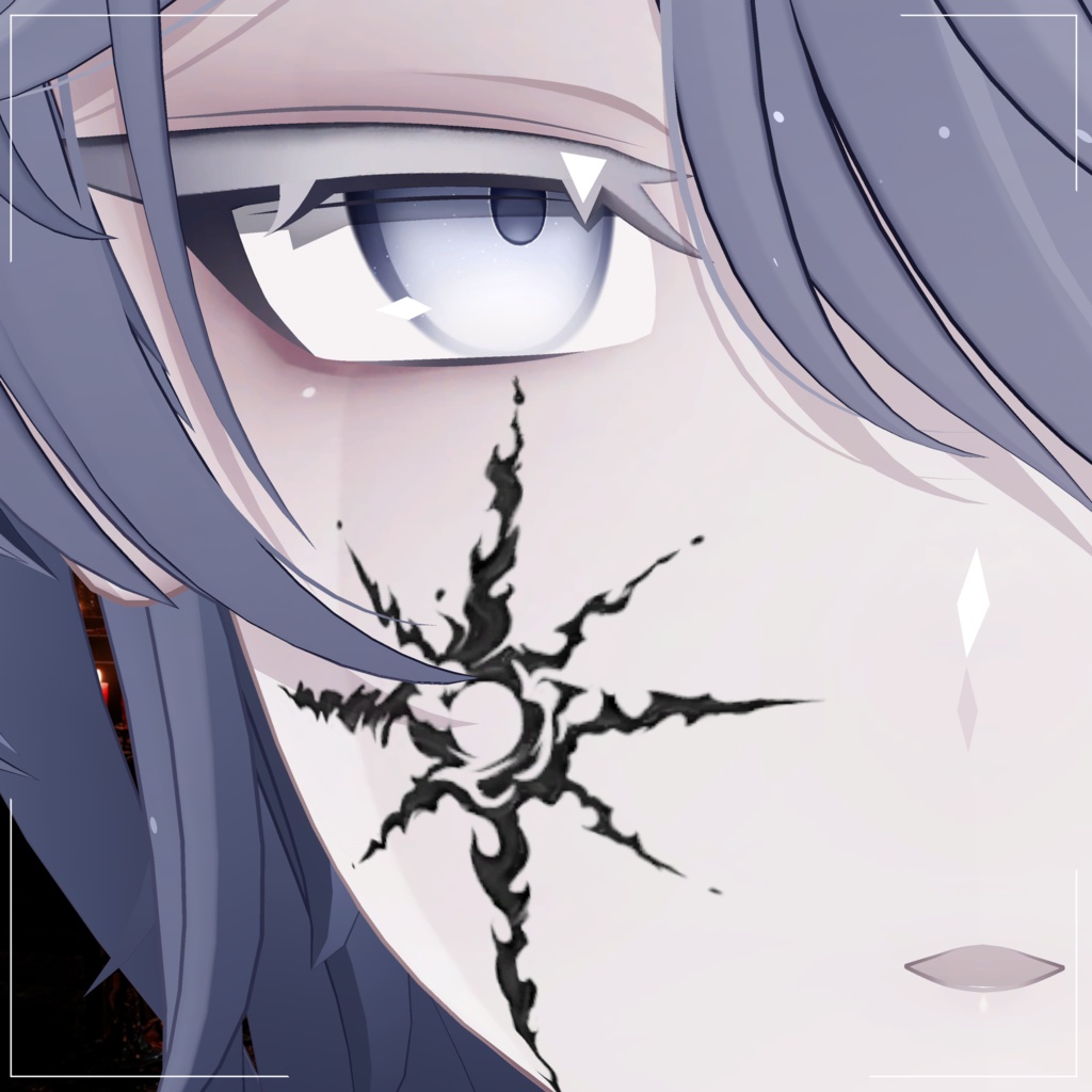 【透過PNG】Tattoo texture "dark cross"【デカール化推奨】