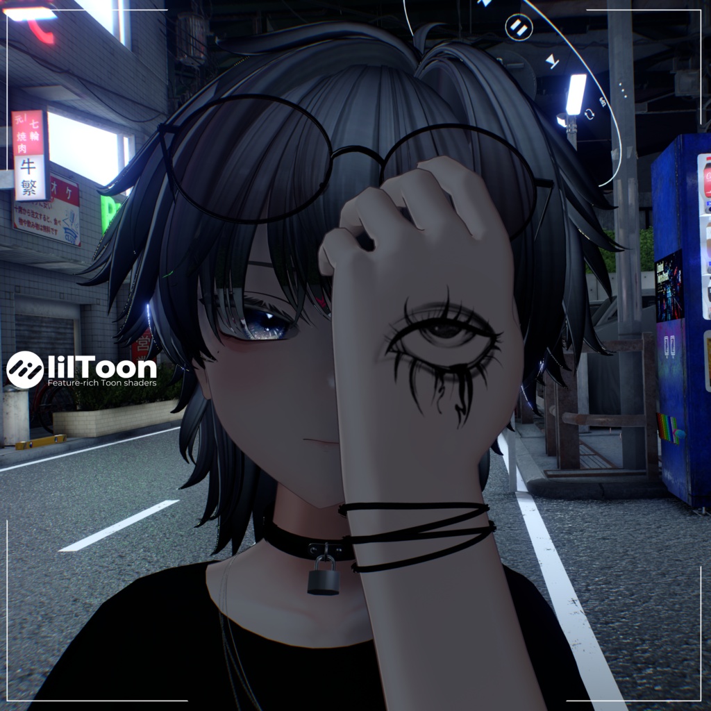 Men's Avator -Original tattoo- 「黑眼」【デカール化可能透過PNG】