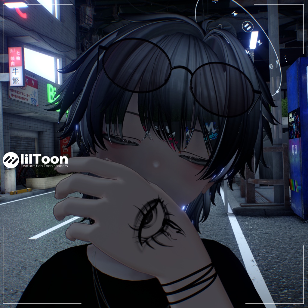 Men's Avator -Original tattoo- 「黑眼」【デカール化可能透過PNG】
