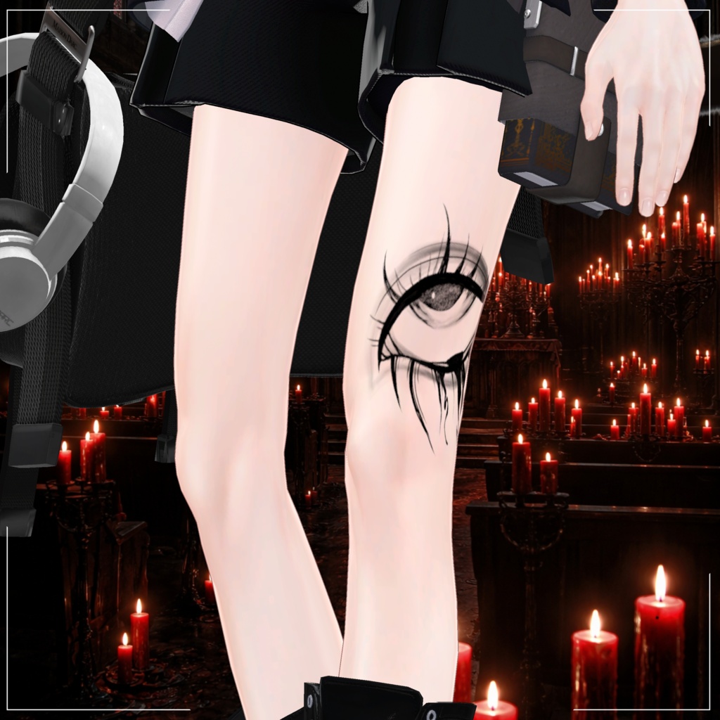 Men's Avator -Original tattoo- 「黑眼」【デカール化可能透過PNG】