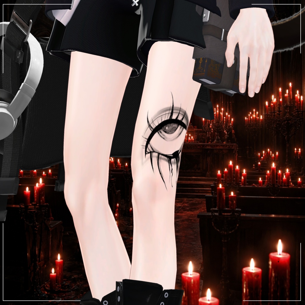 Men's Avator -Original tattoo- 「黑眼」【デカール化可能透過PNG】