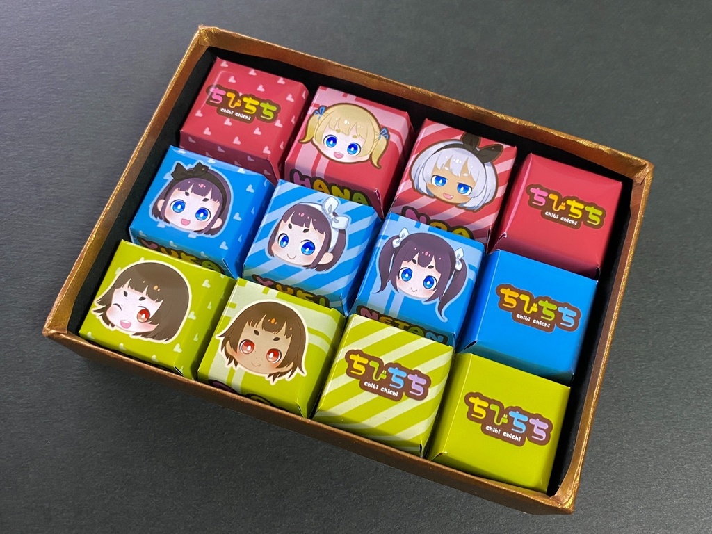 【印刷用データ】ちびちちチョコデザインシート(シール印刷用)