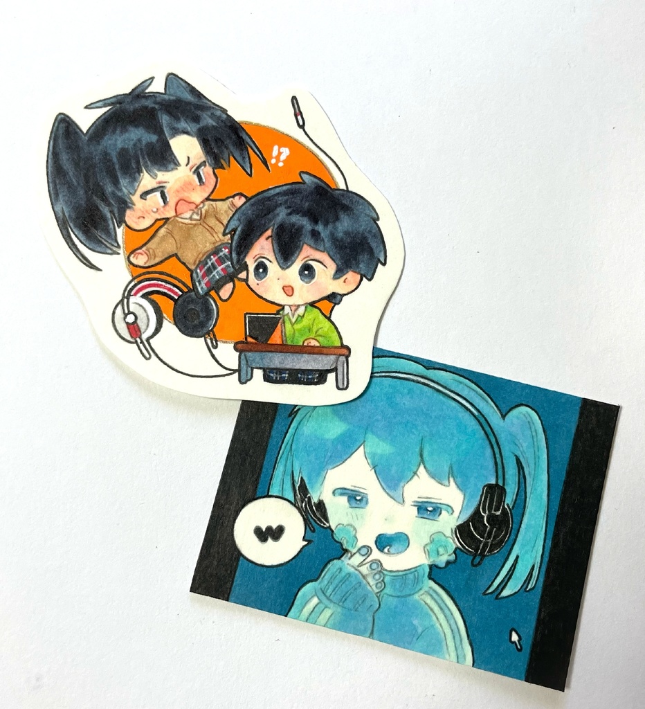 カゲプロ 手描き イラスト貴音 遥 エネ ファンアート 原画