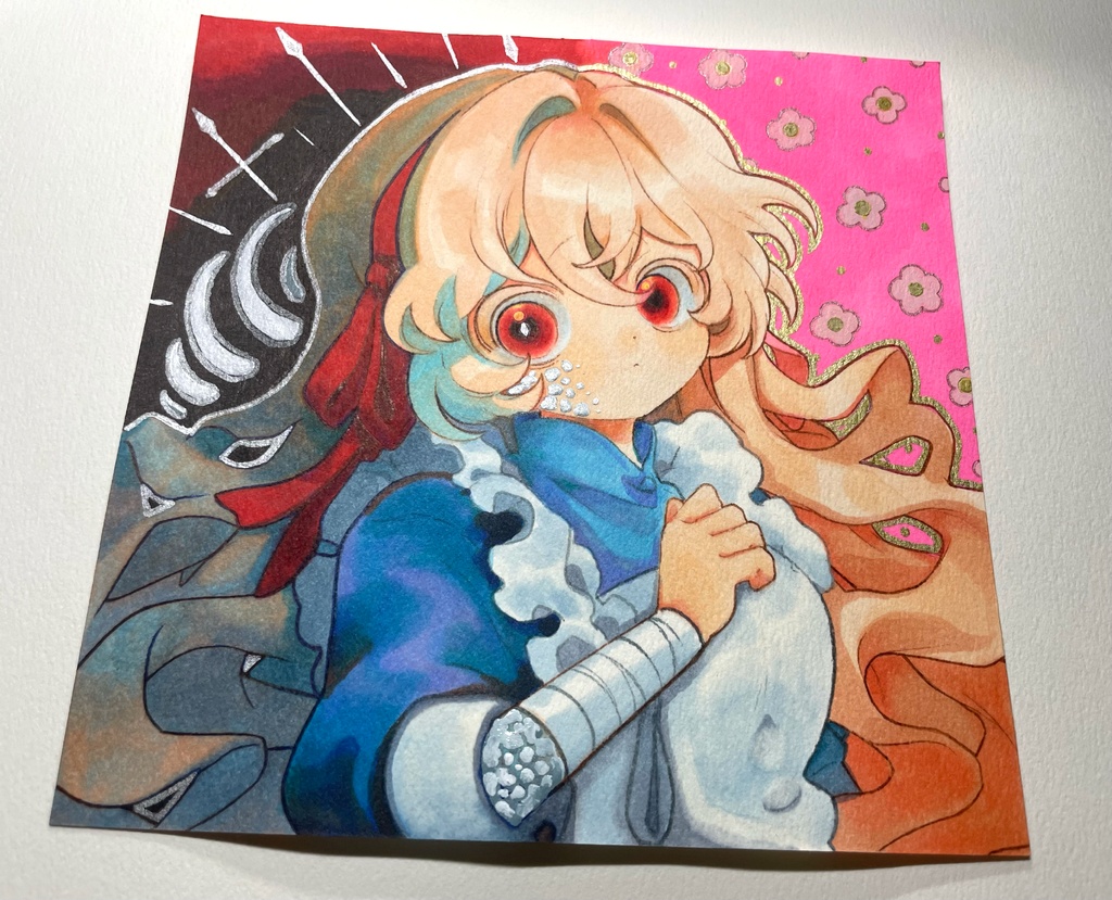 手描きイラスト カゲプロ ファンアート マリー 原画