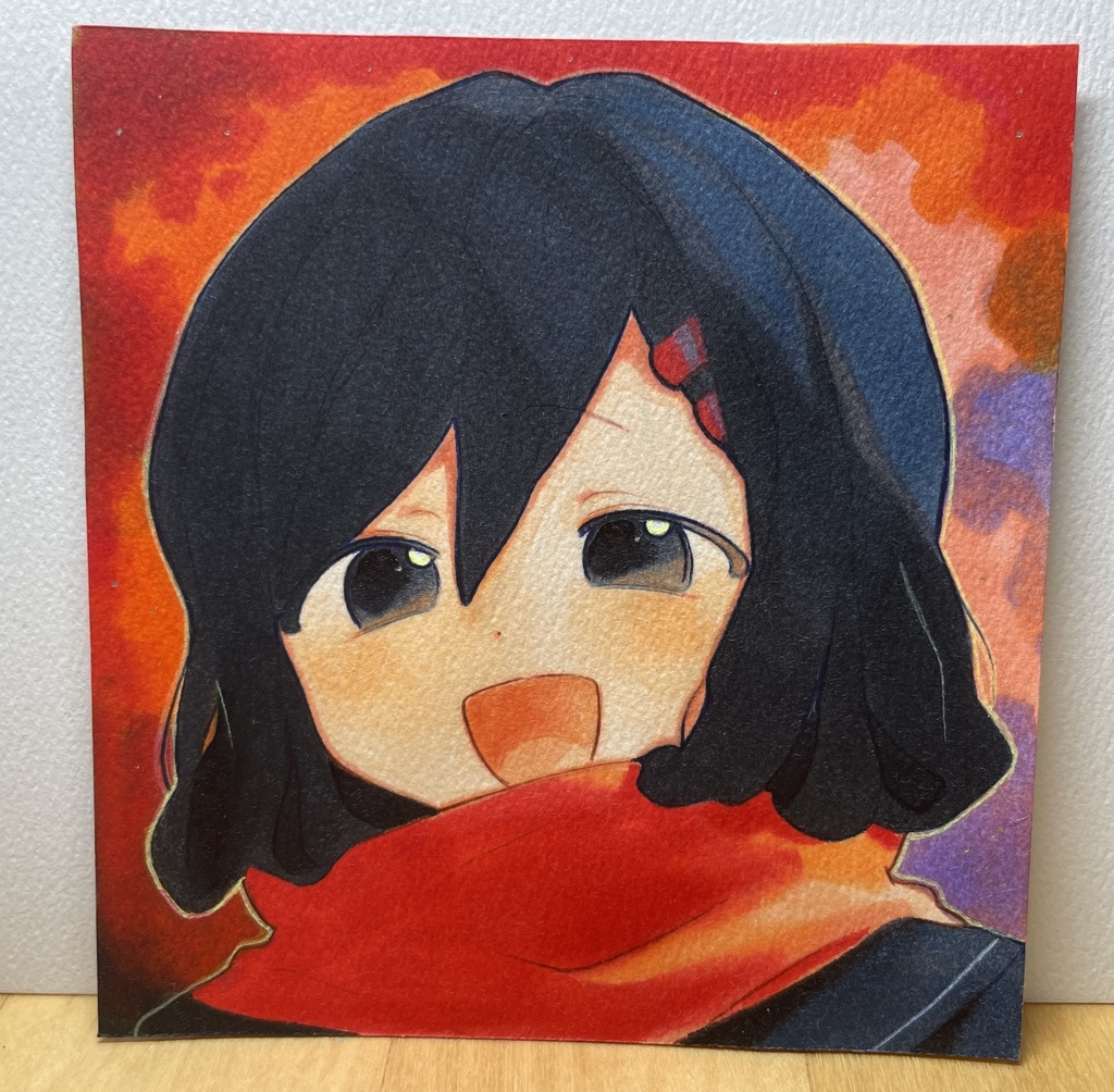 手描きイラスト カゲプロ ファンアート アヤノ 原画