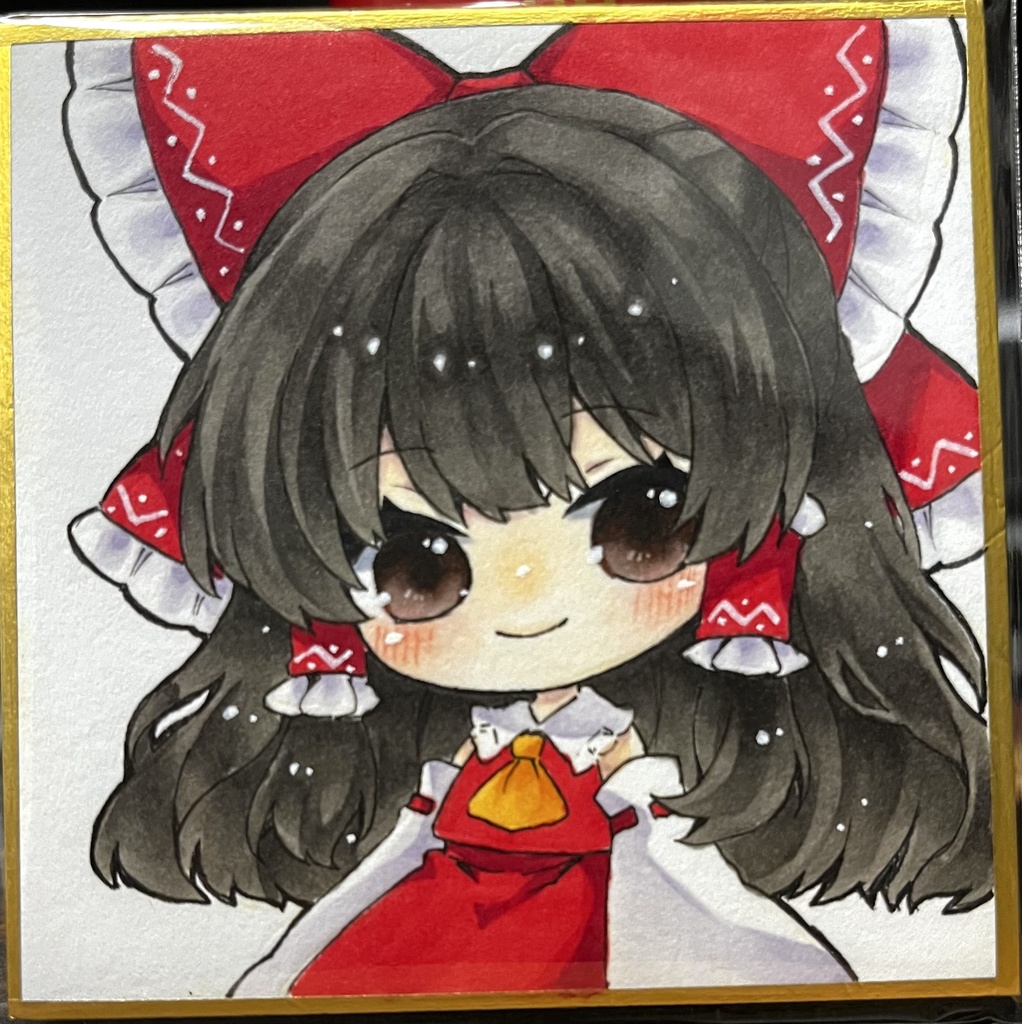 【豆色紙】魔理沙、霊夢