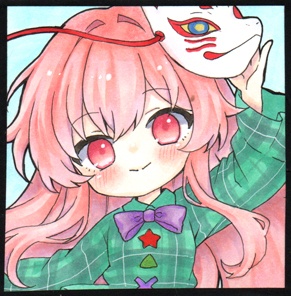 東方Project　秦こころ　豆色紙