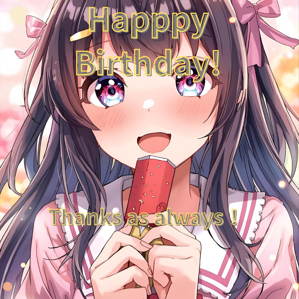 誕生日カード　5枚（デジタル＆印刷用）