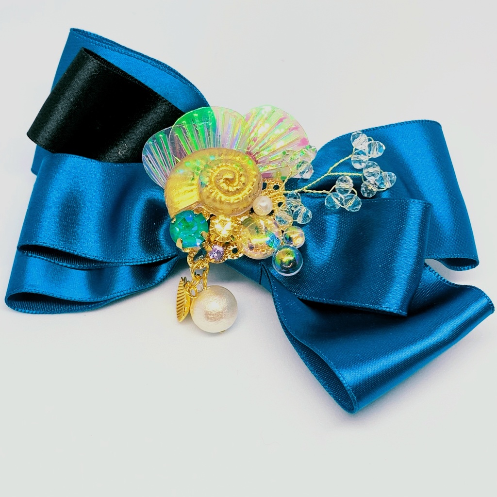 【ツイステ】フロイドイメージリボンヘヤクリップ