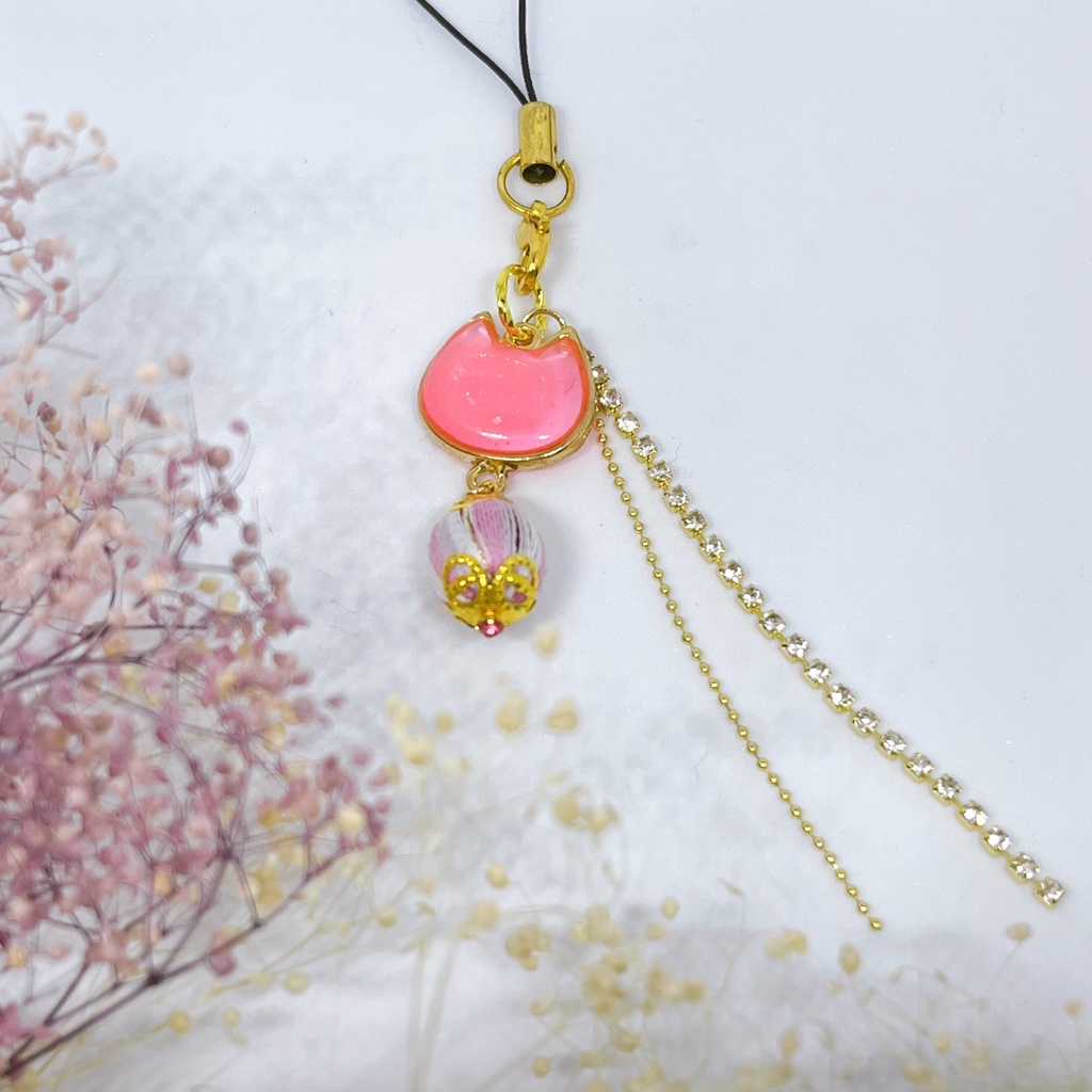 【SH】ねこねこジンジャーモチーフストラップ