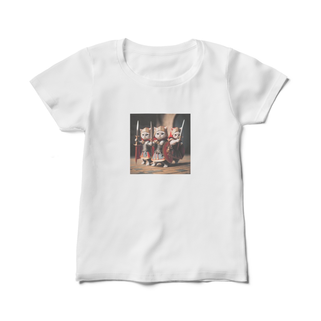 猫騎士団レディースTシャツ①