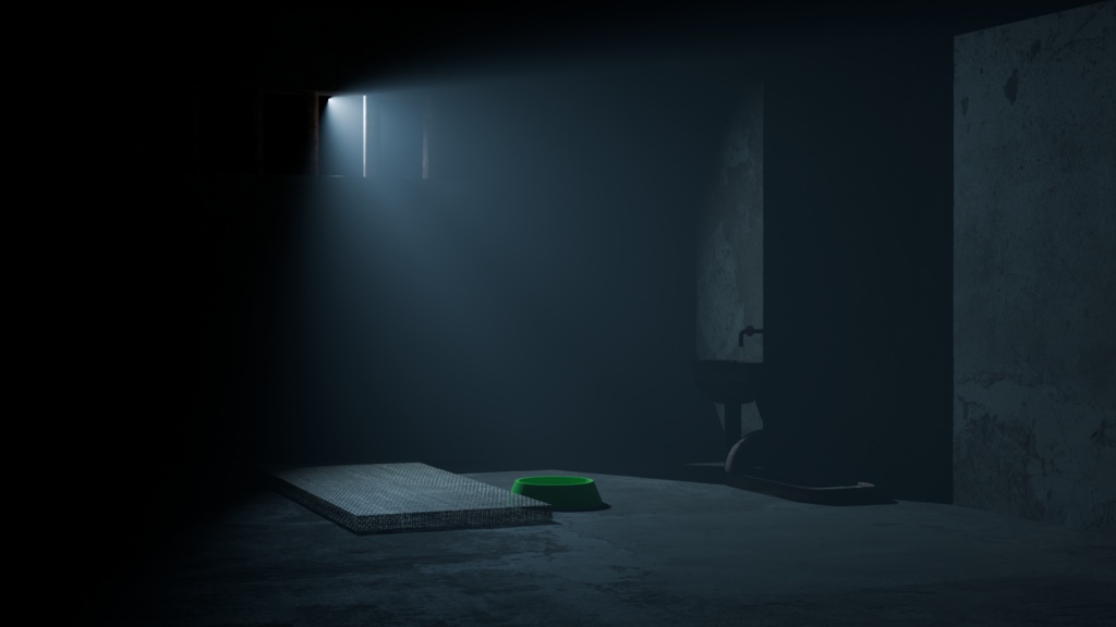 [3D背景]薄暗い監禁部屋・独房