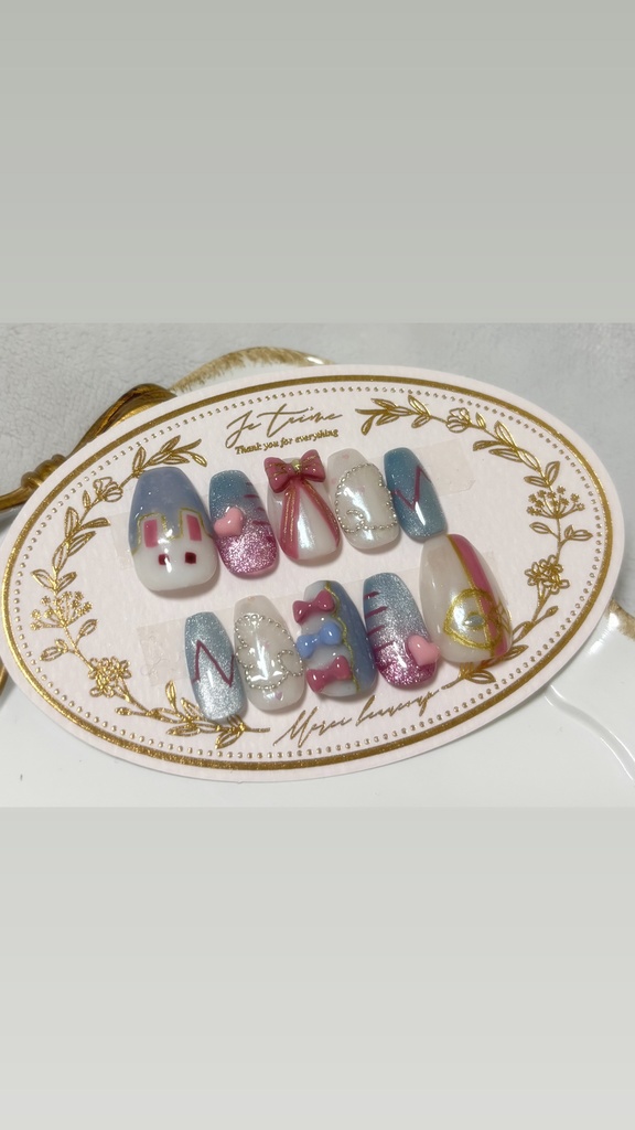 【オーダー可】ネイルチップ 原神 シグウィン 概念ネイル