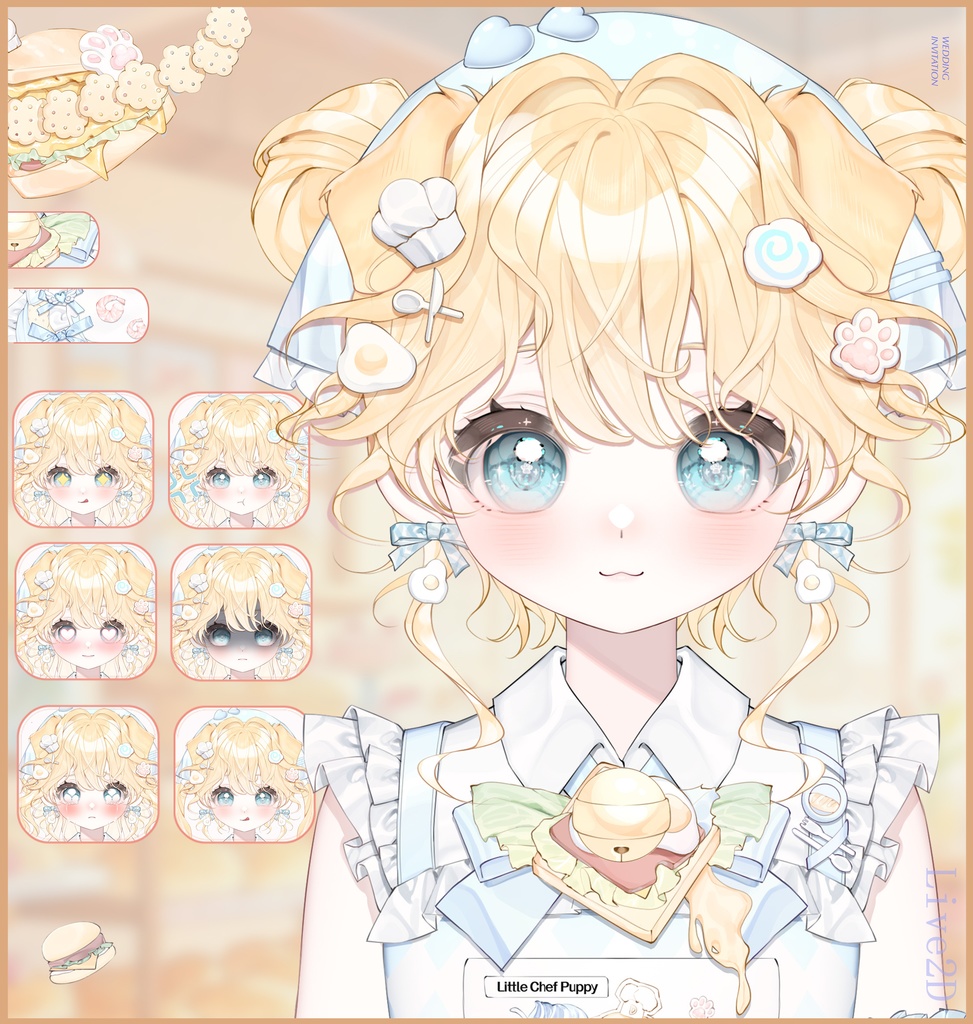 【Live2D バッチモデリング - リトルシェフ 】Live2Dの一般モデル/MOE