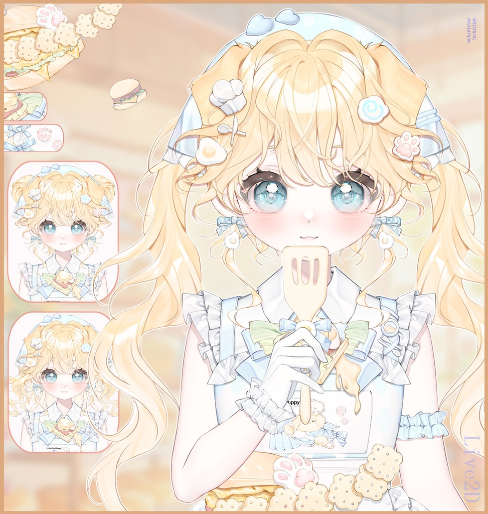 【Live2D バッチモデリング - リトルシェフ 】Live2Dの一般モデル/MOE