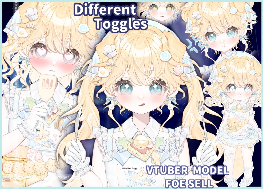【Live2D バッチモデリング - リトルシェフ 】Live2Dの一般モデル/MOE