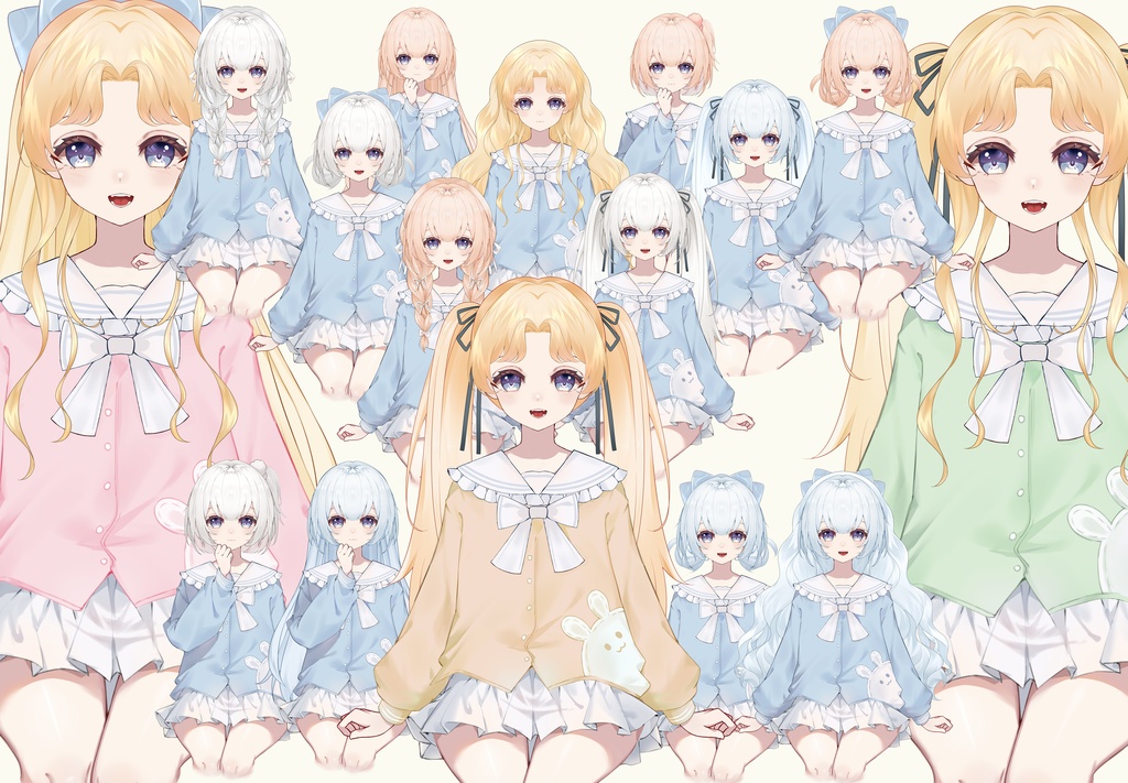 【Live2D DIYモデル—ヌアンヌアン】髪型を変えたり、服の色を変えたり、行動を変えたりできます