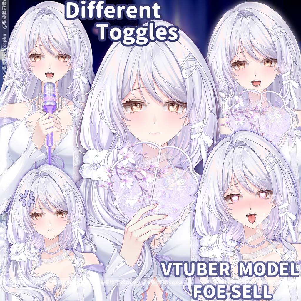 Pre-made VTuber model - Mature model || Forward-leaning | Cartoon style | Fully configured VTuber character | Switch buttons  || Compatible with VTube Studio (digital download)