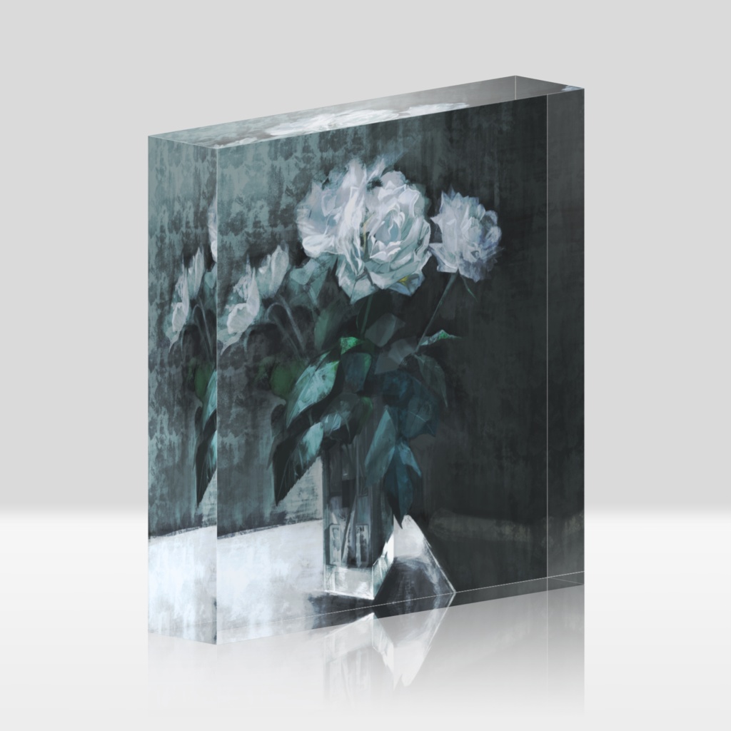 rose_アクリルブロック（クリア）