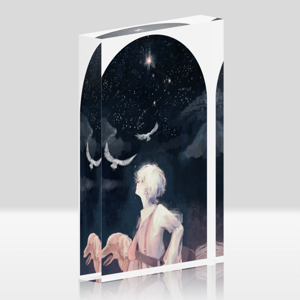 出発に寄せて_アクリルブロック(ホワイト)