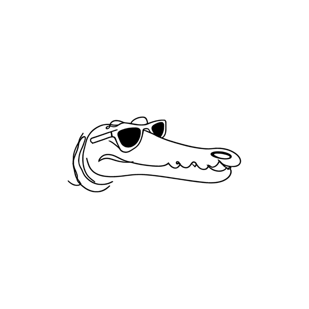 Crocodile with sunglasses1①