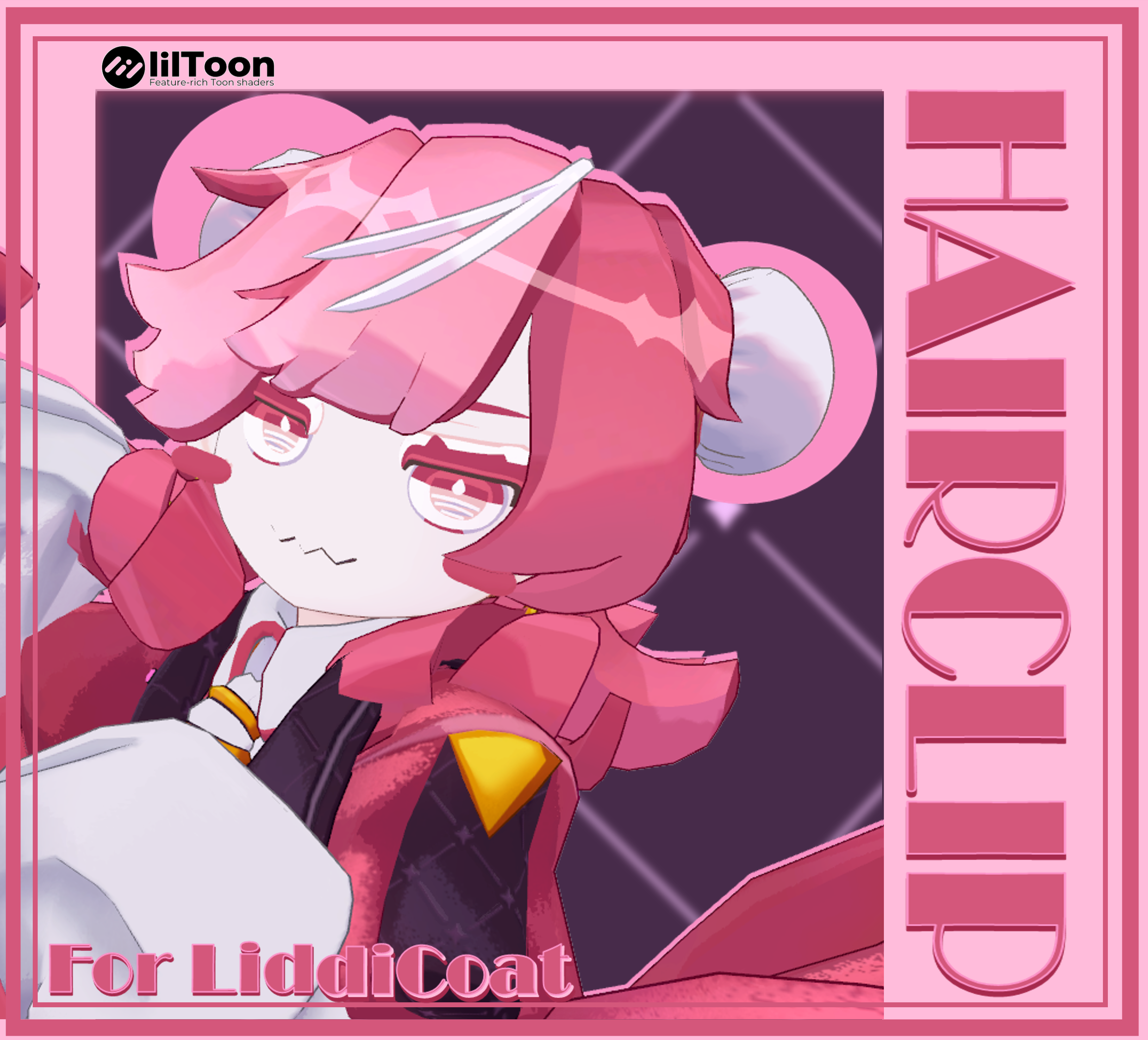 【VRC】HAIRCLIP【LiddiCoat専用】