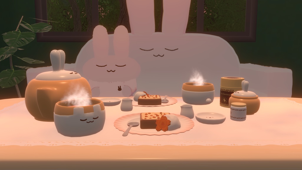 【VRC家具】すやすやティーセット