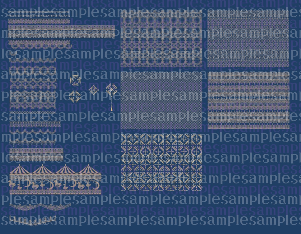 手書きレース素材集