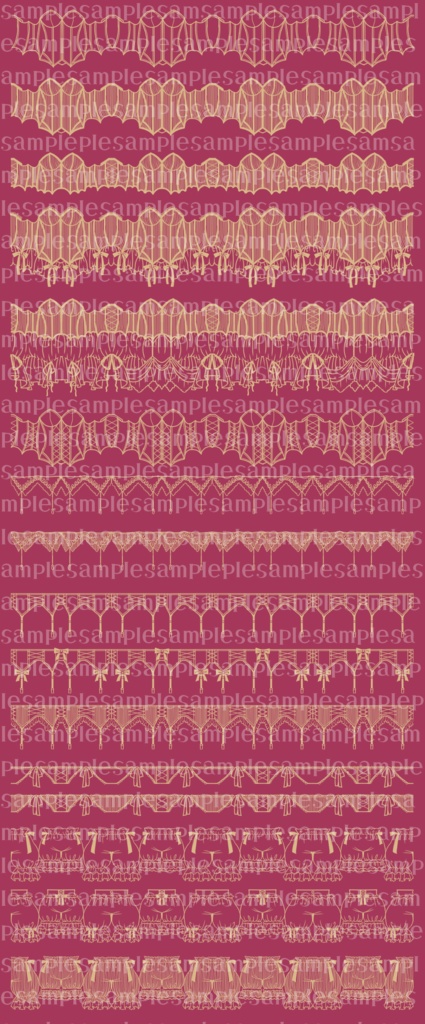 手書きレース素材集2 ~コルセット、ガーターベルト~