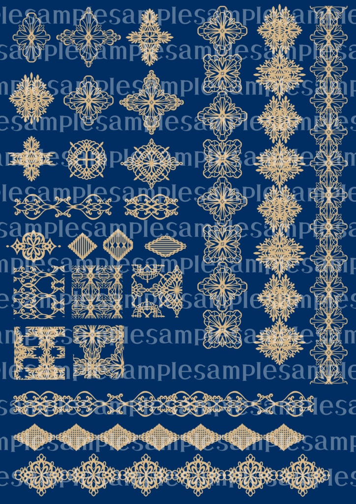 手書きレース素材集7