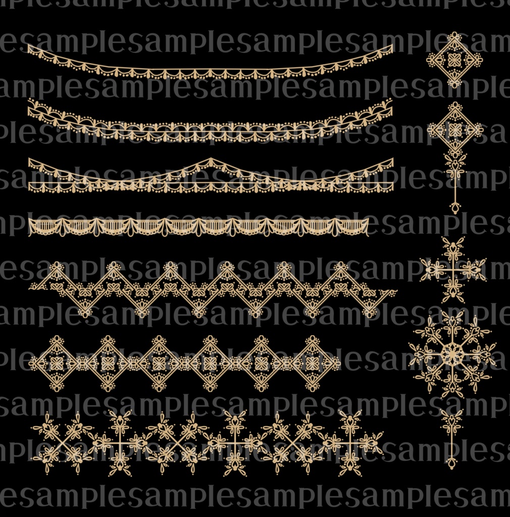 手書きレース素材集 ~まとめ1~