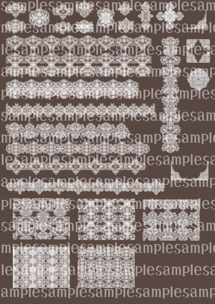 手書きレース素材14