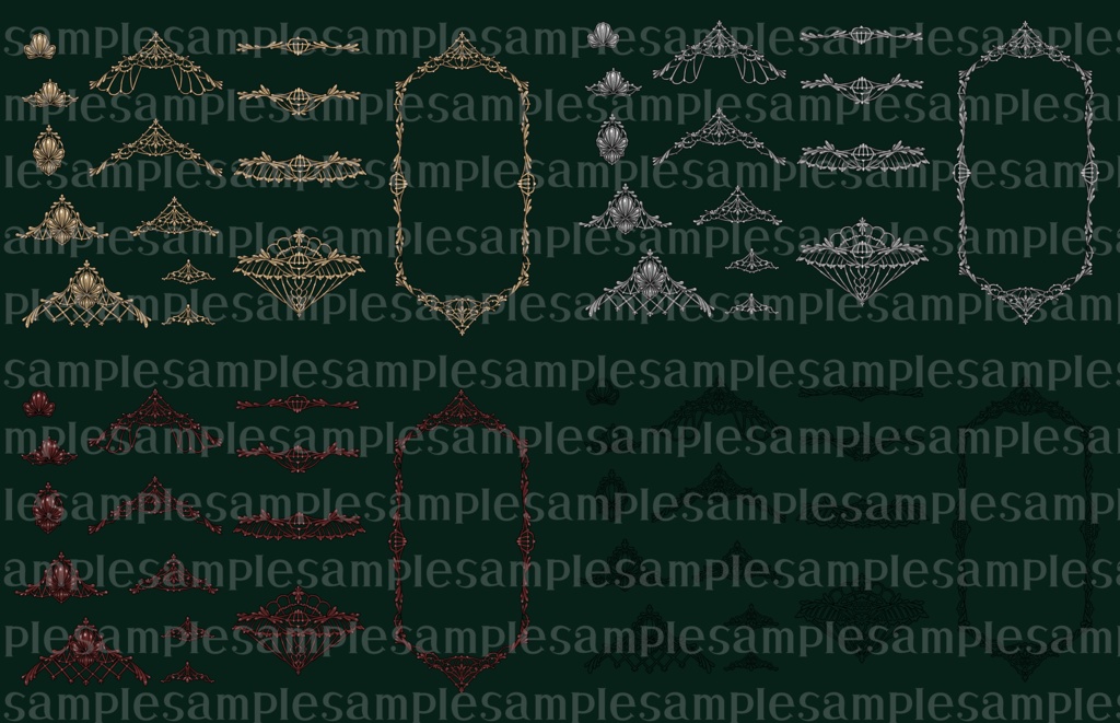 手描き素材集~透かし2~